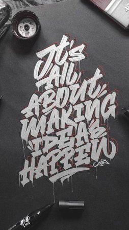 Lettering design скачать фон 720 x 1280