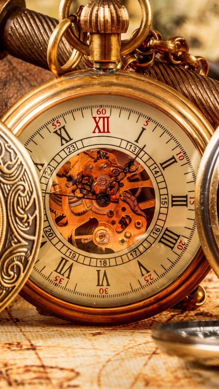 Pocket watch antique скачать фон 1080 x 1920