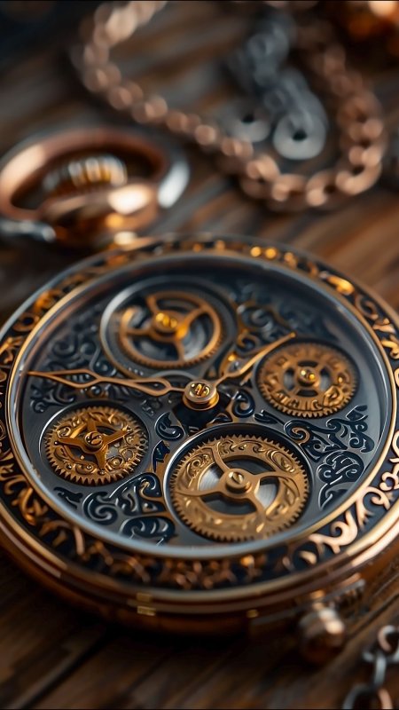 Antique pocket watch скачать фон 1080 x 1920
