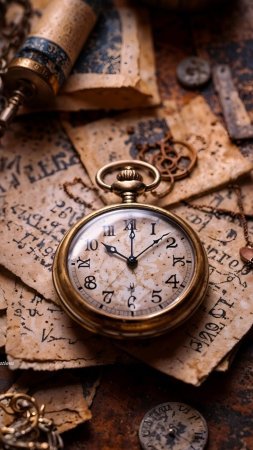 Antique pocket watch скачать фон 1424 x 2532