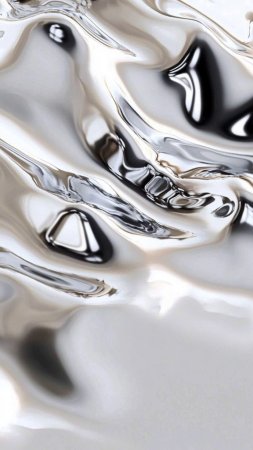 Smooth reflective chrome surface with fluid metallic texture скачать фон 1080 x 1920