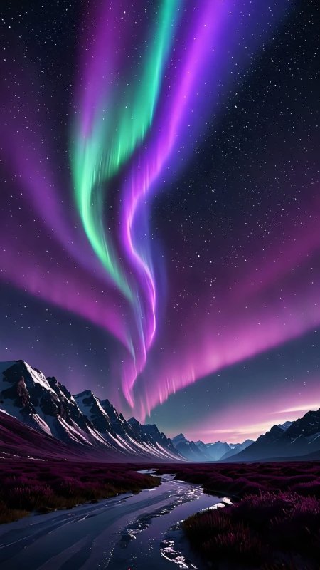 Aurora borealis northern light