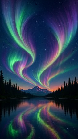 Northern lights aurora borealis