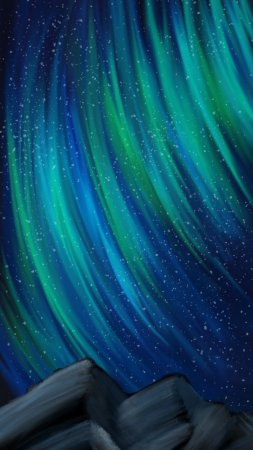 Light aurora borealis