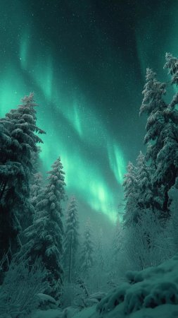 Aurora borealis northern lights