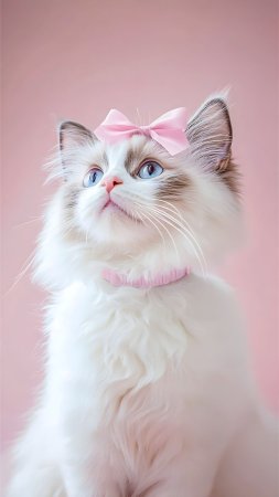 Розовая кошка