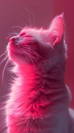 Розовая кошка