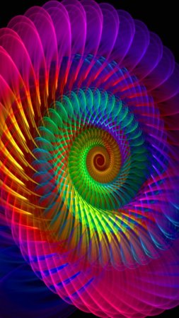 Fractal spiral скачать фон 1080 x 1920