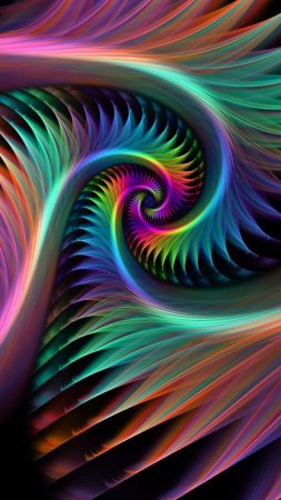 Фрактальное искусство скачать фон 1424 x 2532