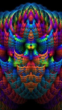 Fractal trippy скачать фон 1424 x 2532