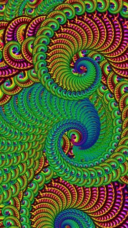 Психоделические узоры скачать фон 1080 x 1920