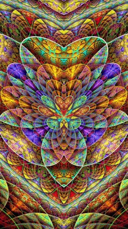 Фрактальные паттерны скачать фон 1424 x 2532