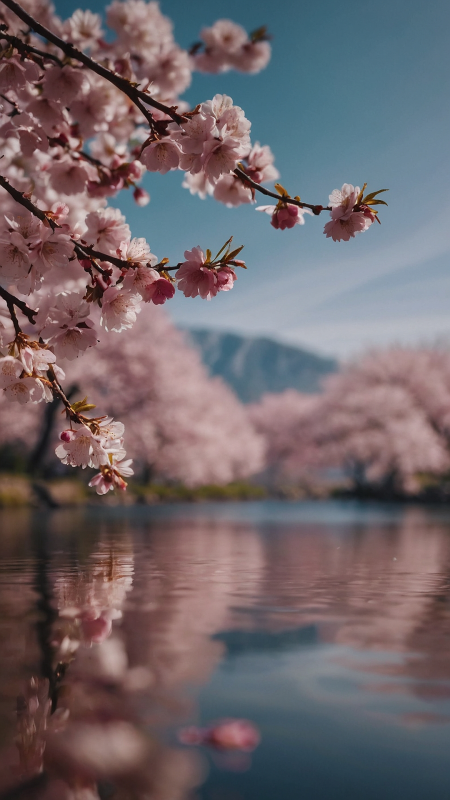 Cherry blossom скачать фон 1080 x 1920