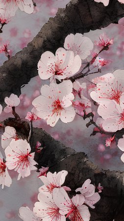 Cherry blossom wallpaper скачать фон 1424 x 2532