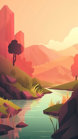 Иллюстрация пейзаж