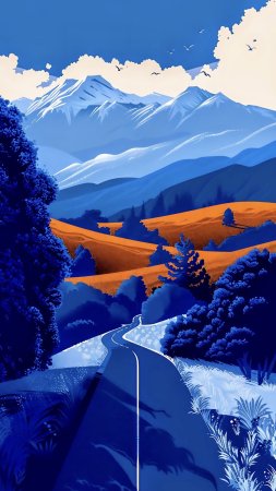 Пейзаж иллюстрация