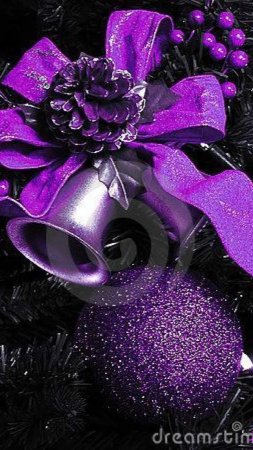 Фиолетовый новый год скачать фон 720 x 1280