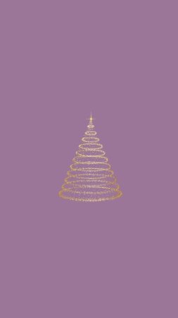 Новогодняя елка минимализм скачать фон 1080 x 1920