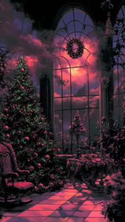 Gothic christmas скачать фон 1080 x 1920