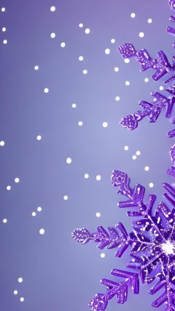Purple snowflakes wallpaper скачать фон 1424 x 2532
