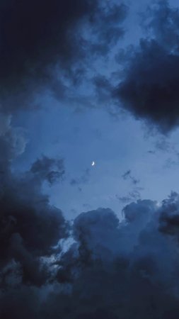Blue night sky