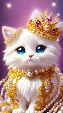 Красивая кошечка скачать фон 1080 x 1920