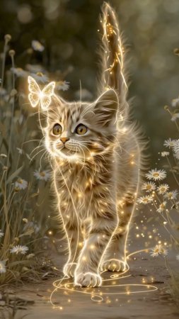 Милые котенок скачать фон 1080 x 1920