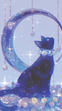 Лунные коты скачать фон 720 x 1280