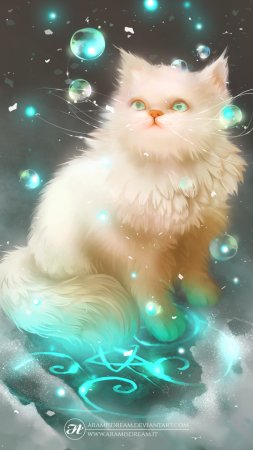 Коты арт скачать фон 1080 x 1920