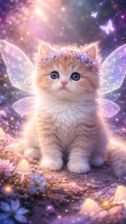 Милая котик скачать фон 1080 x 1920