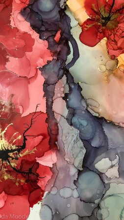 Alcohol ink painting скачать фон 1080 x 1920