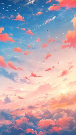 Anime sky background aesthetic