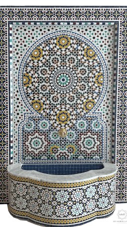 Mosaic fountain скачать фон 1080 x 1920