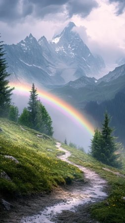 Пейзаж с радугой