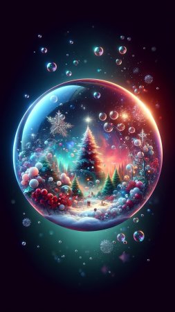 Новогодние фантазии скачать фон 1080 x 1920