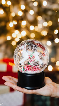 Snow globe снежный-шар скачать фон 1424 x 2532