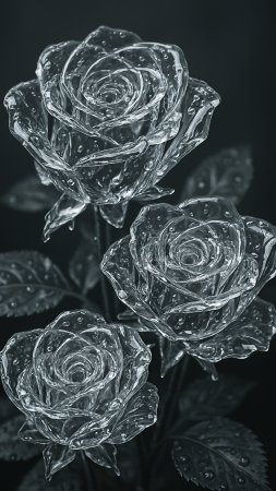 Стеклянные цветы скачать фон 1080 x 1920