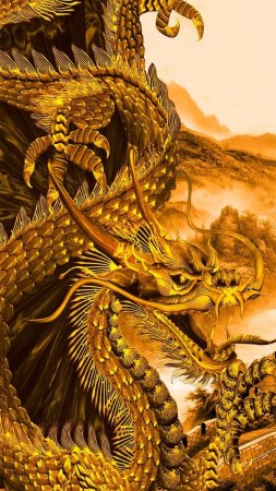 Zolotoy drakon/золотой дракон скачать фон 1080 x 1920