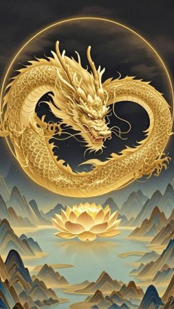 Gold dragon скачать фон 720 x 1280
