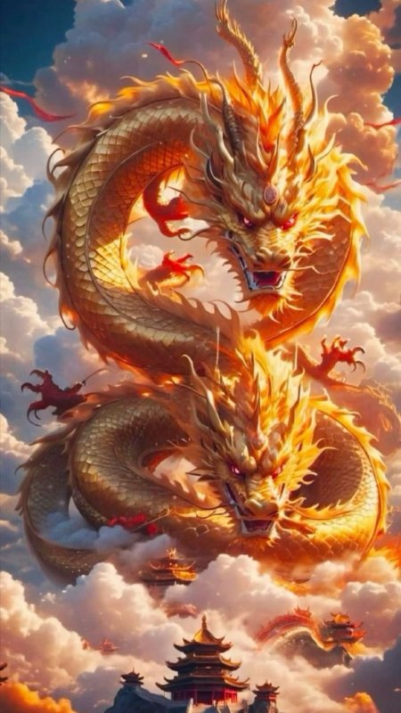 Chinese dragon art скачать фон 1080 x 1920