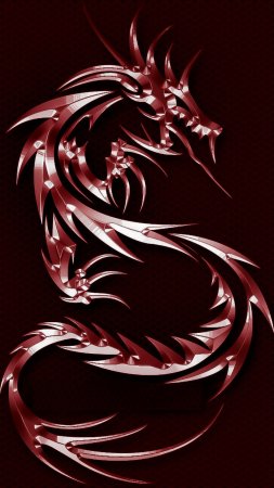 Дракон на черном фоне скачать фон 1080 x 1920
