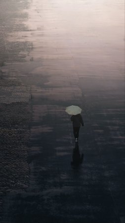 Одиночество под дождем скачать фон 1424 x 2532