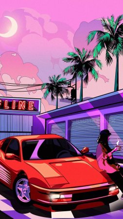 Synthwave retrowave vaporwave