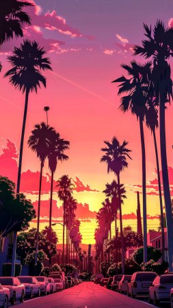 Synthwave sunset