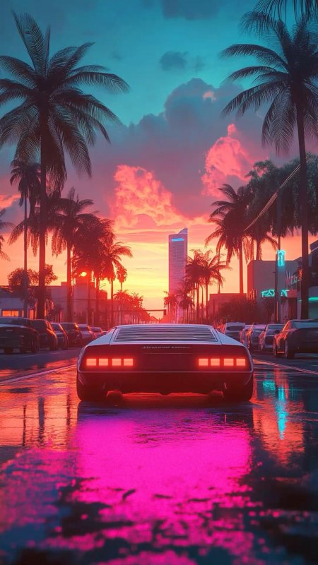 Sunset retrowave