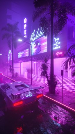 Cyberpunk машина неон