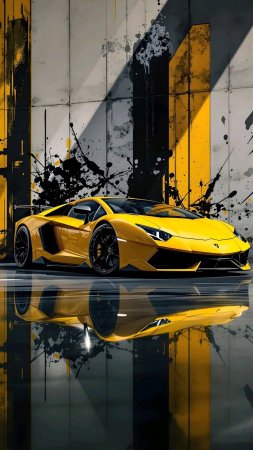 Желтый Lamborghini