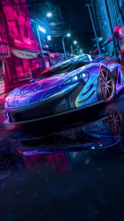 Неоновый автомобиль