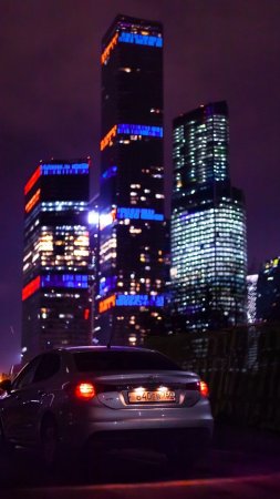 Москва сити ночная