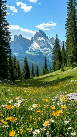 Пейзаж горный скачать фон 1424 x 2532